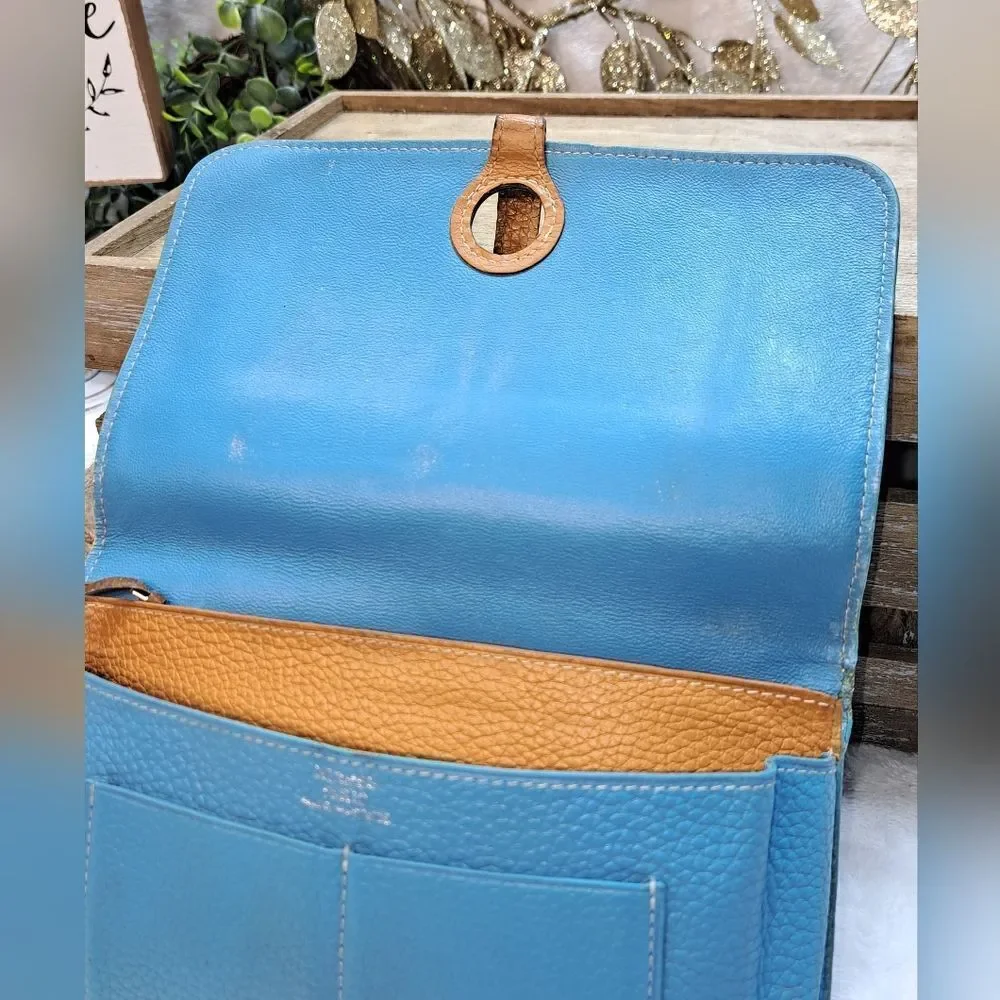 Authentic HERMES Dogon Togo Leather Long Bifold Wallet Excellent conditi… - Picture 10 of 17